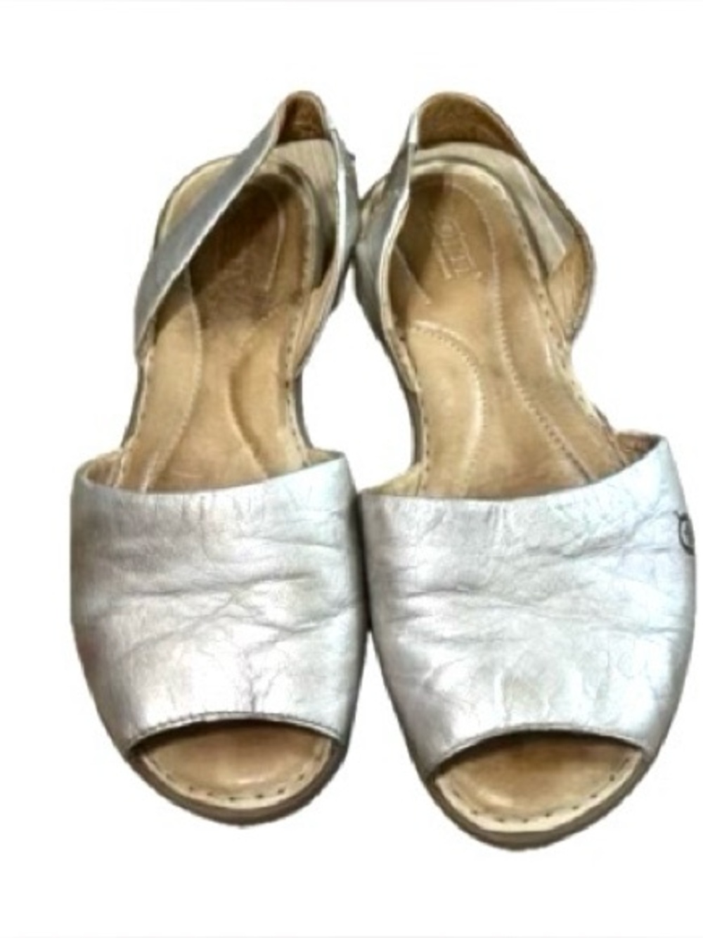 Born Trang Metallic Leather
Slingback Sandals Size 8
Panna Cotta Comfort Flat